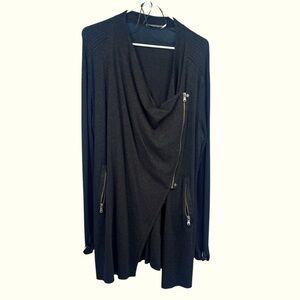 Women’s Draped long Sweater with Zipper UK Size 16/USA Size 12